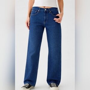 Gap '90s Loose Mid Rise Straight Leg Jeans Medium Wash Size 14 Tall